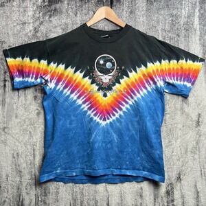 Vintage Grateful Dead Liquid Blue Tag Shirt Space Your Face Tie Dye USA L